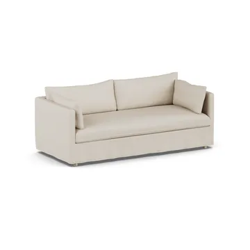 Linnevik soffa - Jump Beige 1956-vitoljad ek, 3-sits, med kappa - 1898