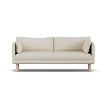 Linnevik soffa - Jump Beige 1956-vitoljad ek, 3-sits, utan kappa - 1898