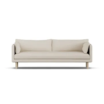 Linnevik soffa - Jump Beige 1956-vitoljad ek, 4-sits, utan kappa - 1898