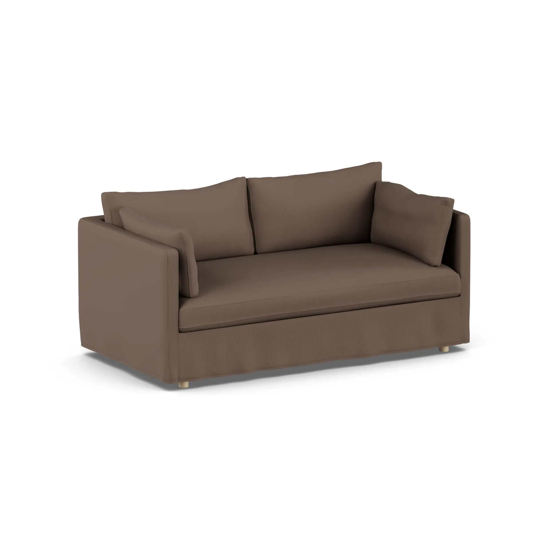 Linnevik soffa, Jump brown 1955-vitoljad ek, 2-sits, med kappa 1898