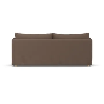 Linnevik soffa - Jump brown 1955-vitoljad ek, 3-sits, med kappa - 1898