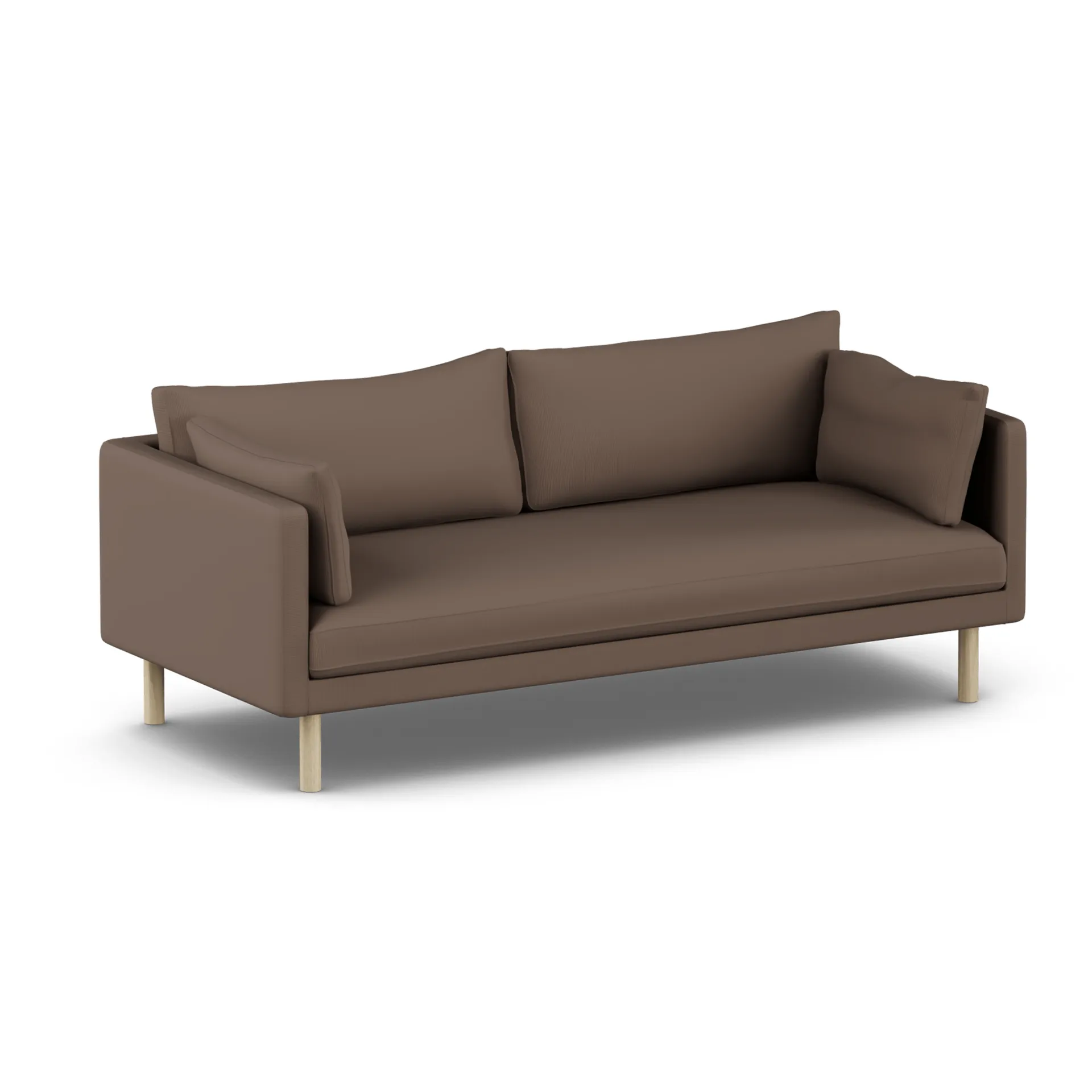 Linnevik soffa, Jump Brown 1955-vitoljad ek, 3-sits, utan kappa 1898