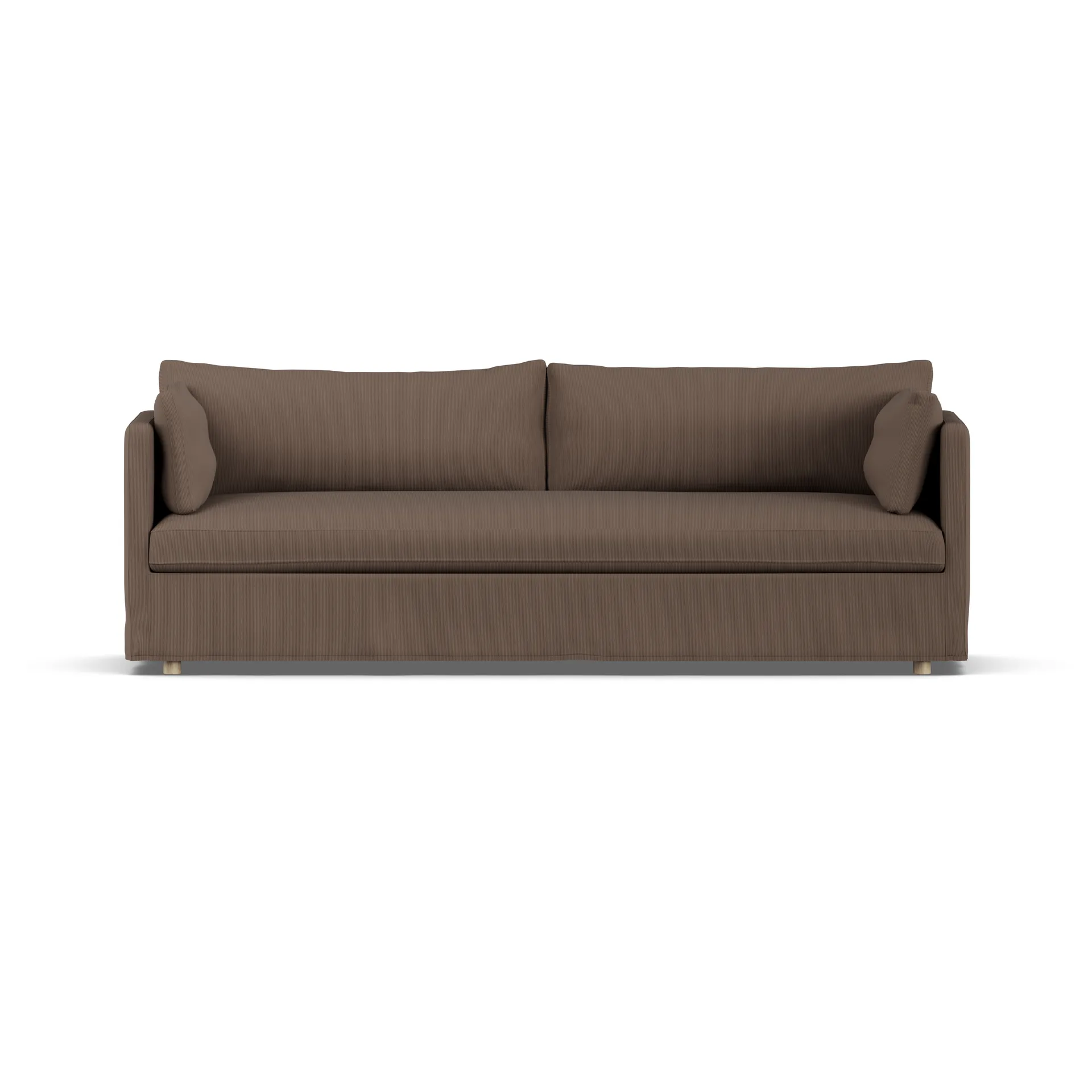 Linnevik soffa, Jump brown 1955-vitoljad ek, 4-sits, med kappa 1898