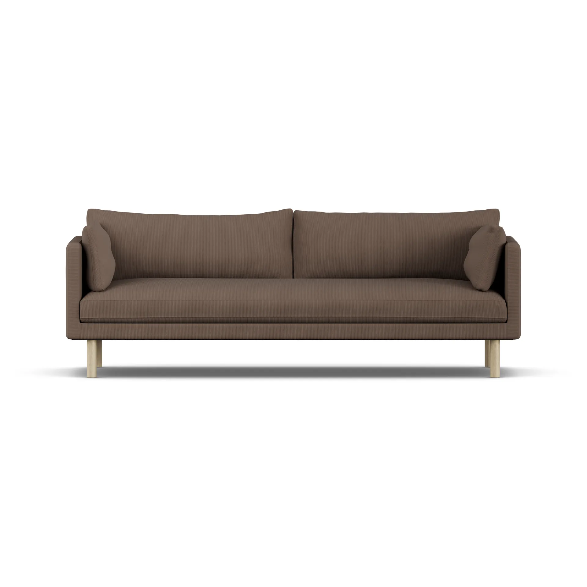 Linnevik soffa, Jump Brown 1955-vitoljad ek, 4-sits, utan kappa 1898