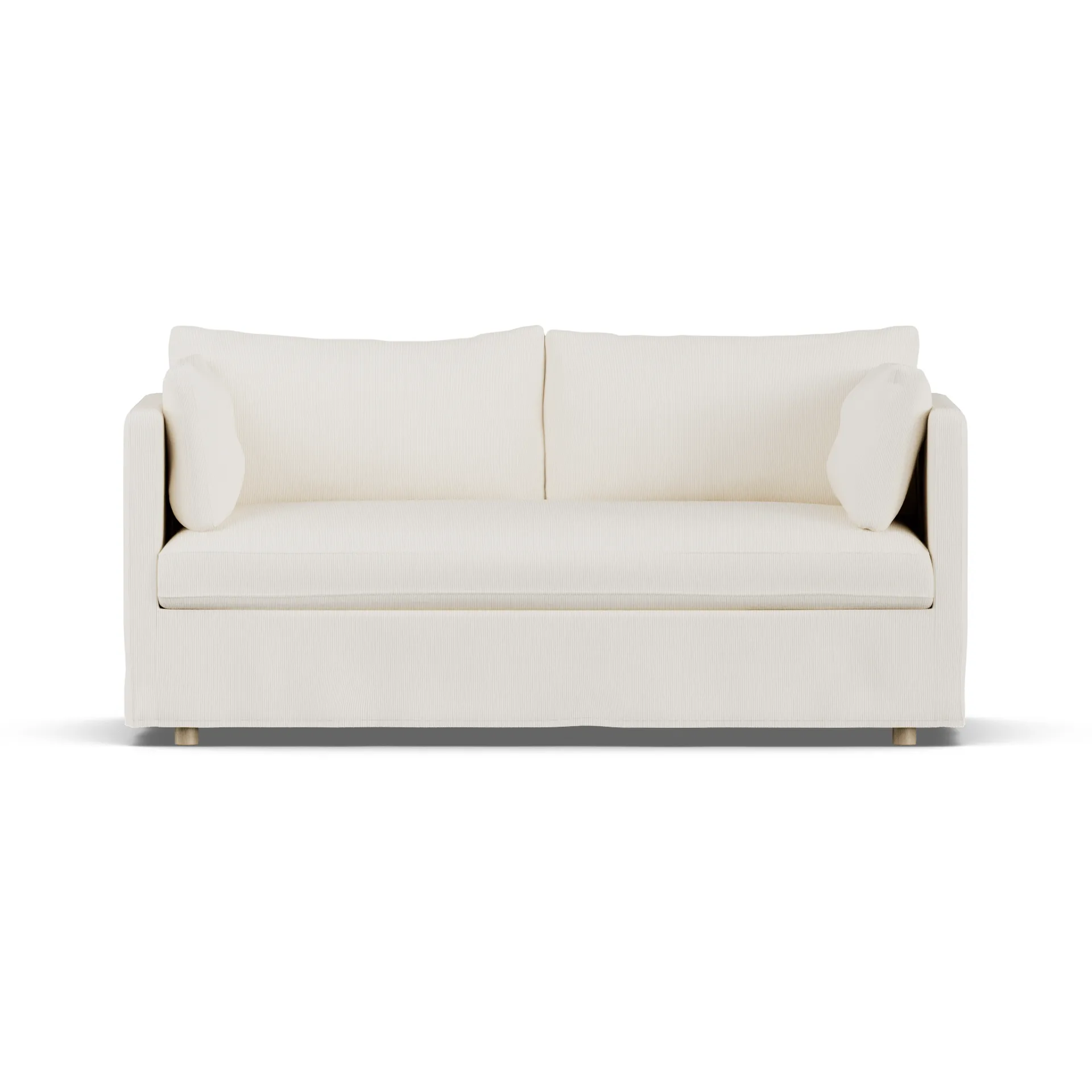 Linnevik soffa, Jump off white 1954-vitoljad ek, 2-sits, med kappa 1898