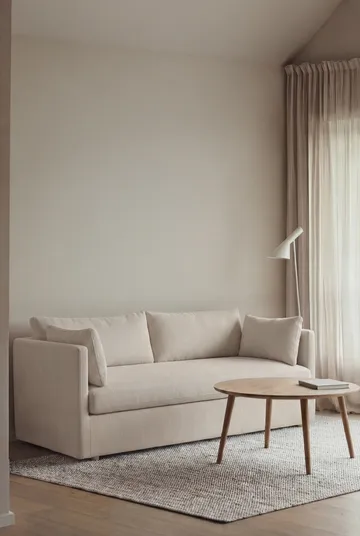 Linnevik soffa - Jump off white 1954-vitoljad ek, 2-sits, med kappa - 1898