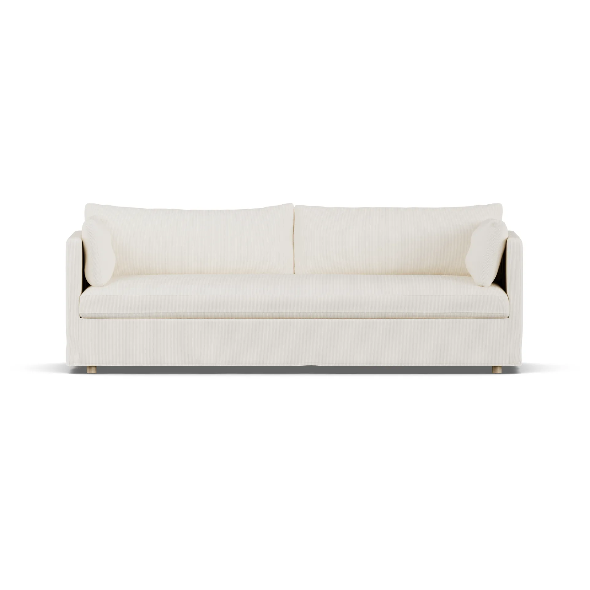 Linnevik soffa, Jump off white 1954-vitoljad ek, 4-sits, med kappa 1898