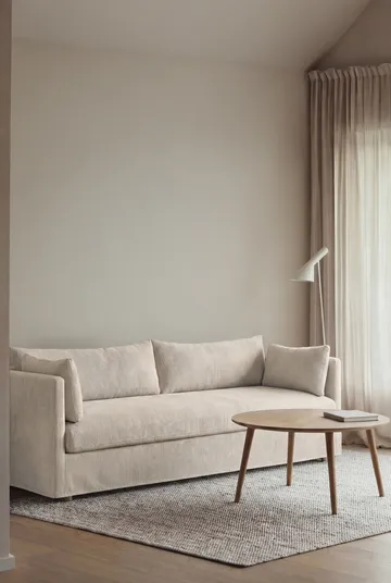 Linnevik soffa - Jump off white 1954-vitoljad ek, 4-sits, med kappa - 1898