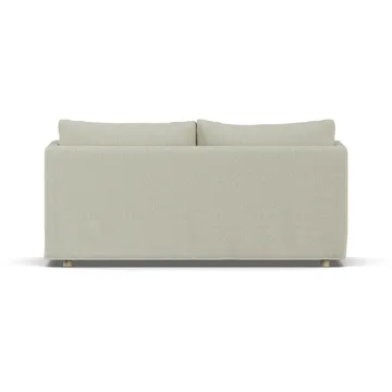 Linnevik soffa - Luiza Beige 3981-vitoljad ek, 2-sits, med kappa - 1898