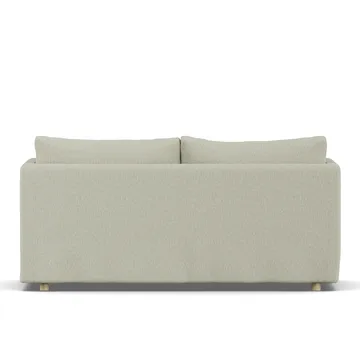 Linnevik soffa - Luiza Beige 3981-vitoljad ek, 2-sits, med kappa - 1898