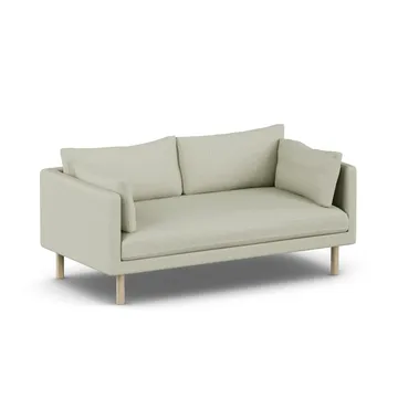 Linnevik soffa - Luiza Beige 3981-vitoljad ek, 2-sits, utan kappa - 1898