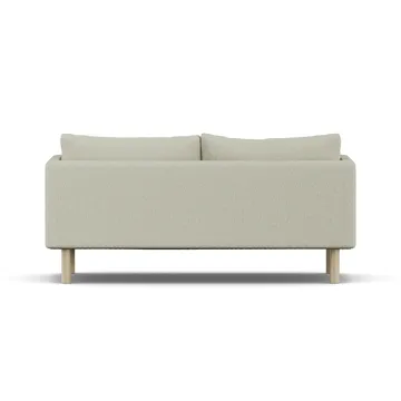 Linnevik soffa - Luiza Beige 3981-vitoljad ek, 2-sits, utan kappa - 1898