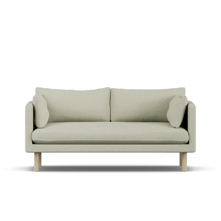 Linnevik soffa - Luiza Beige 3981-vitoljad ek, 2-sits - 1898