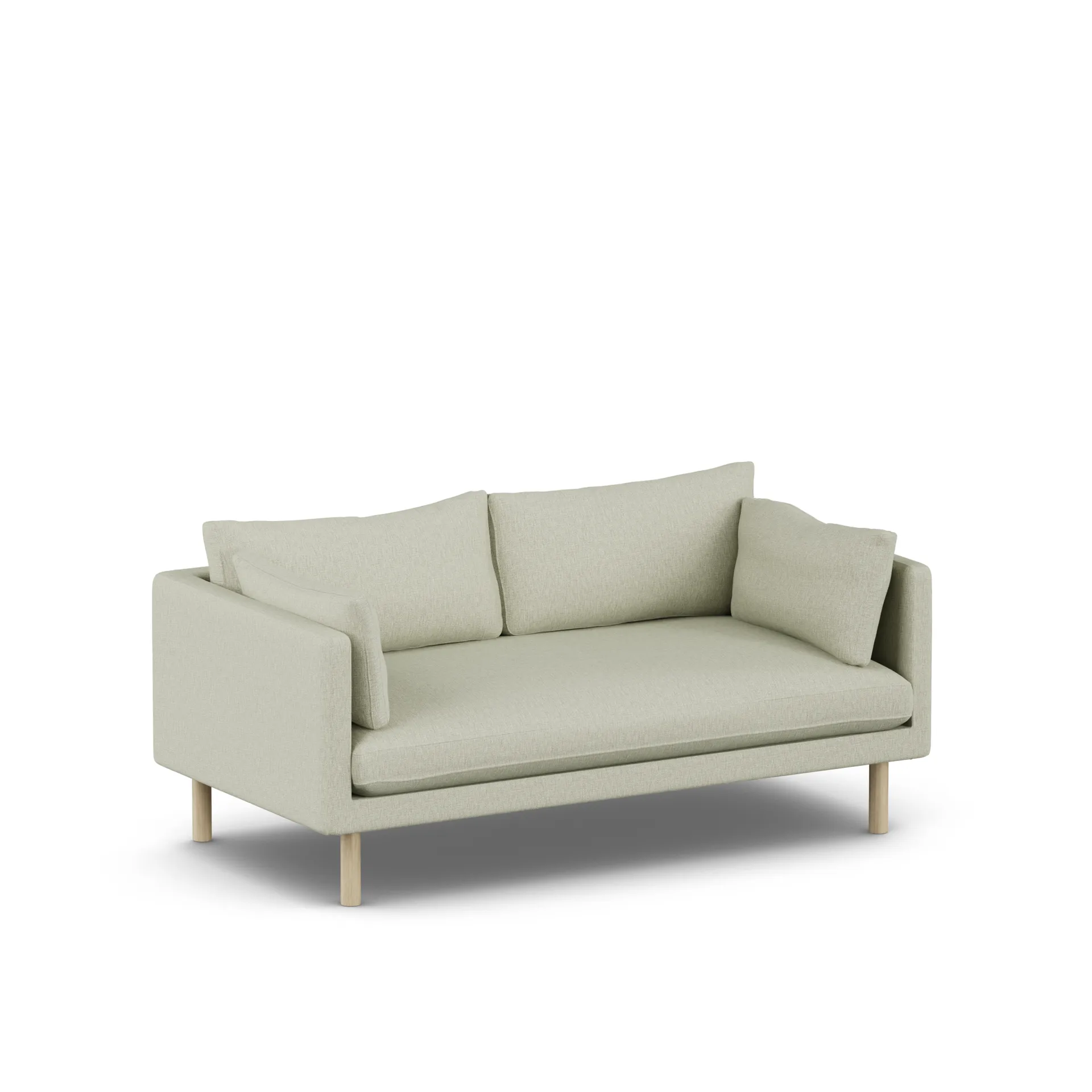 Linnevik soffa, Luiza Beige 3981-vitoljad ek, 2-sits 1898