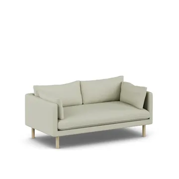 Linnevik soffa - Luiza Beige 3981-vitoljad ek, 2-sits - 1898