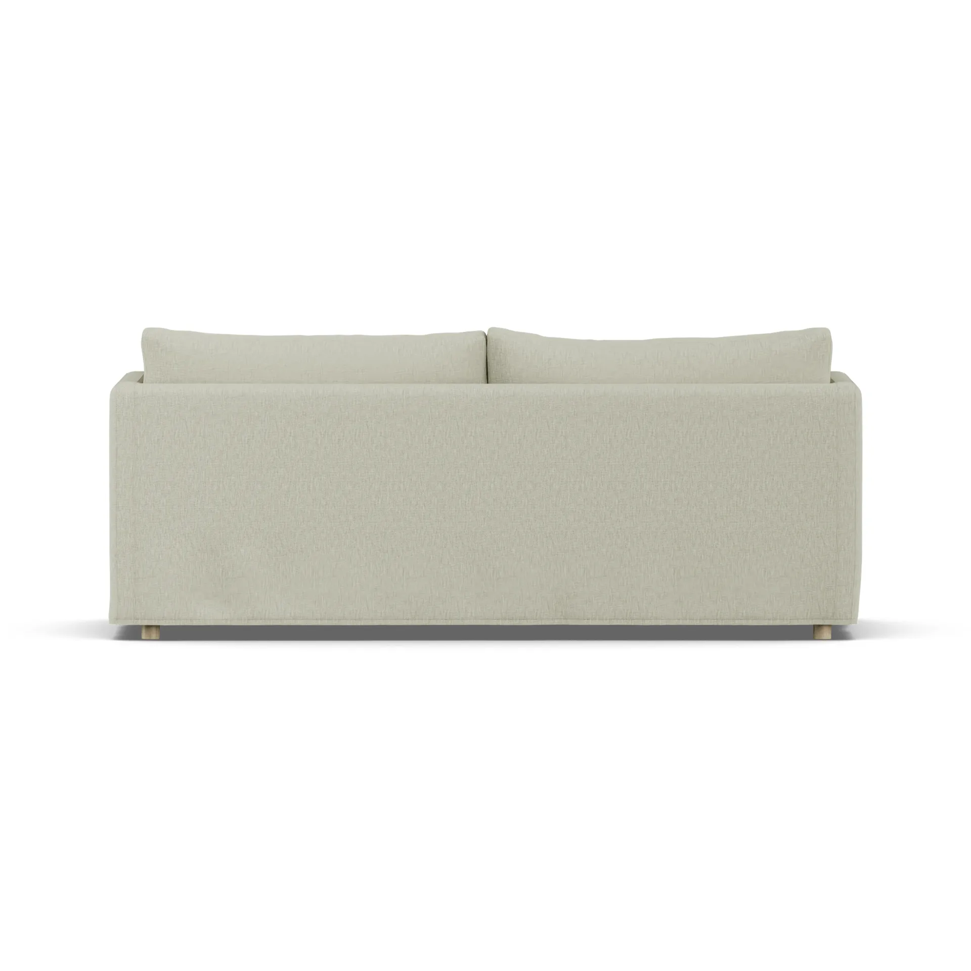 Linnevik soffa, Luiza Beige 3981-vitoljad ek, 3-sits, med kappa 1898