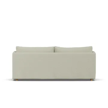 Linnevik soffa - Luiza Beige 3981-vitoljad ek, 3-sits, med kappa - 1898