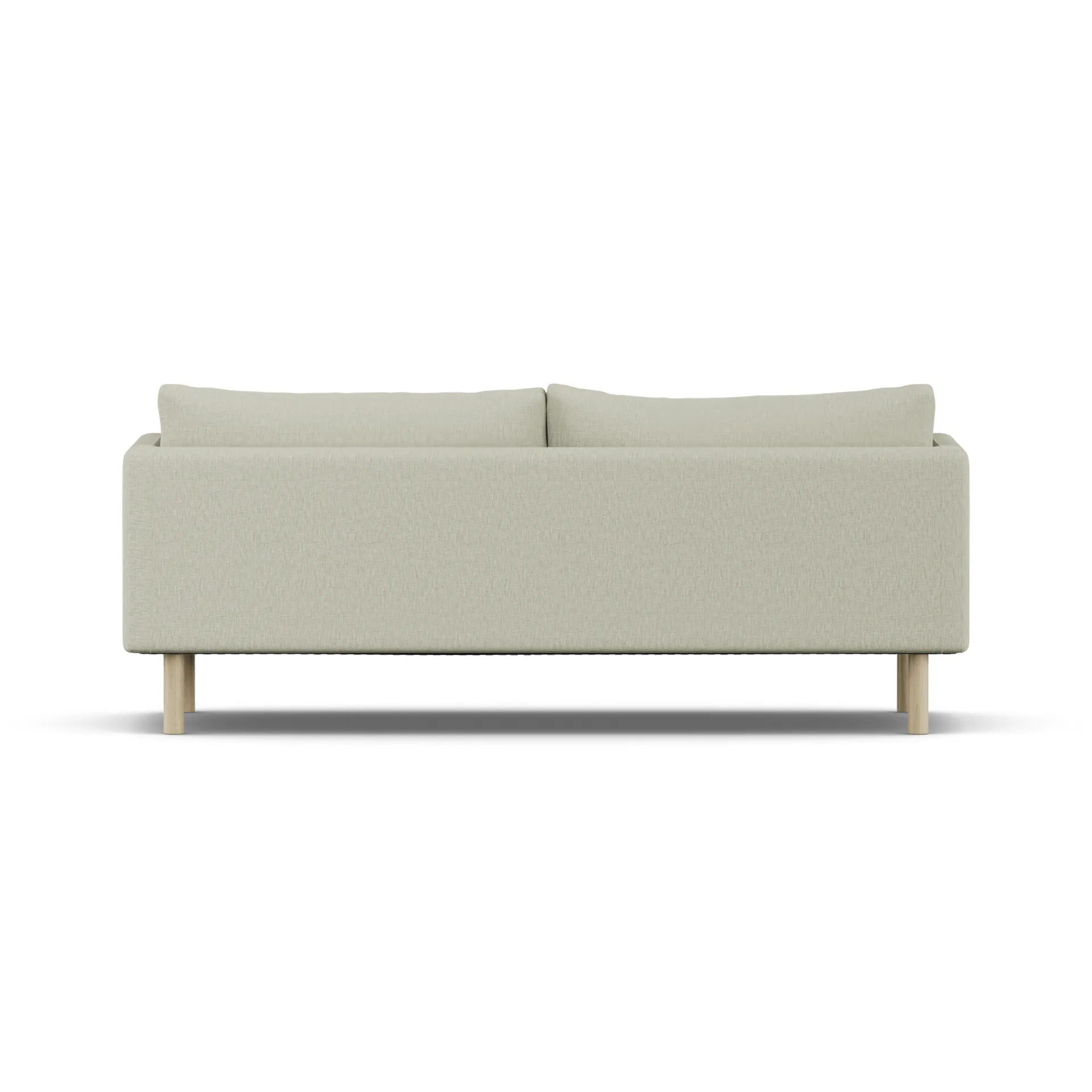 Linnevik soffa, Luiza Beige 3981-vitoljad ek, 3-sits, utan kappa 1898