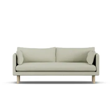Linnevik soffa - Luiza Beige 3981-vitoljad ek, 3-sits - 1898