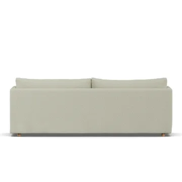 Linnevik soffa - Luiza beige 3981-vitoljad ek, 4-sits, med kappa - 1898