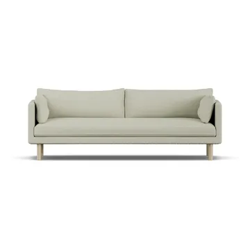 Linnevik soffa - Luiza Beige 3981-vitoljad ek, 4-sits, utan kappa - 1898