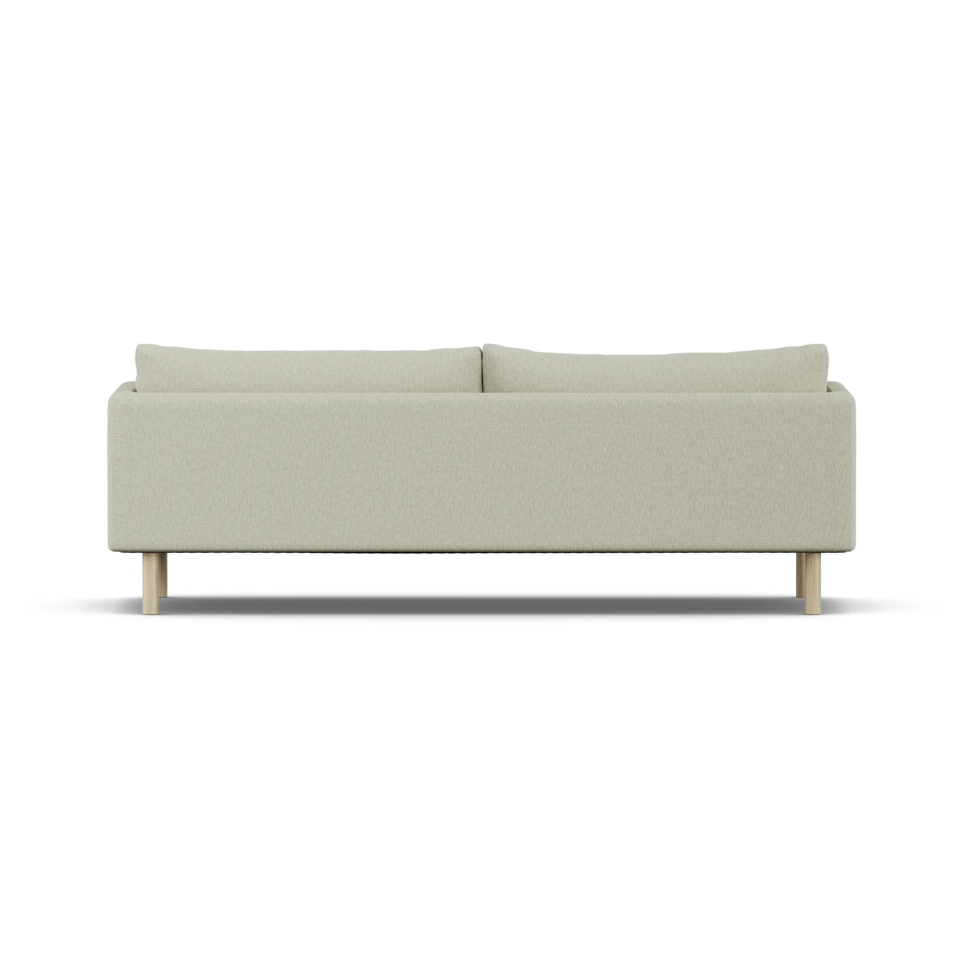 Linnevik soffa, Luiza Beige 3981-vitoljad ek, 4-sits, utan kappa 1898