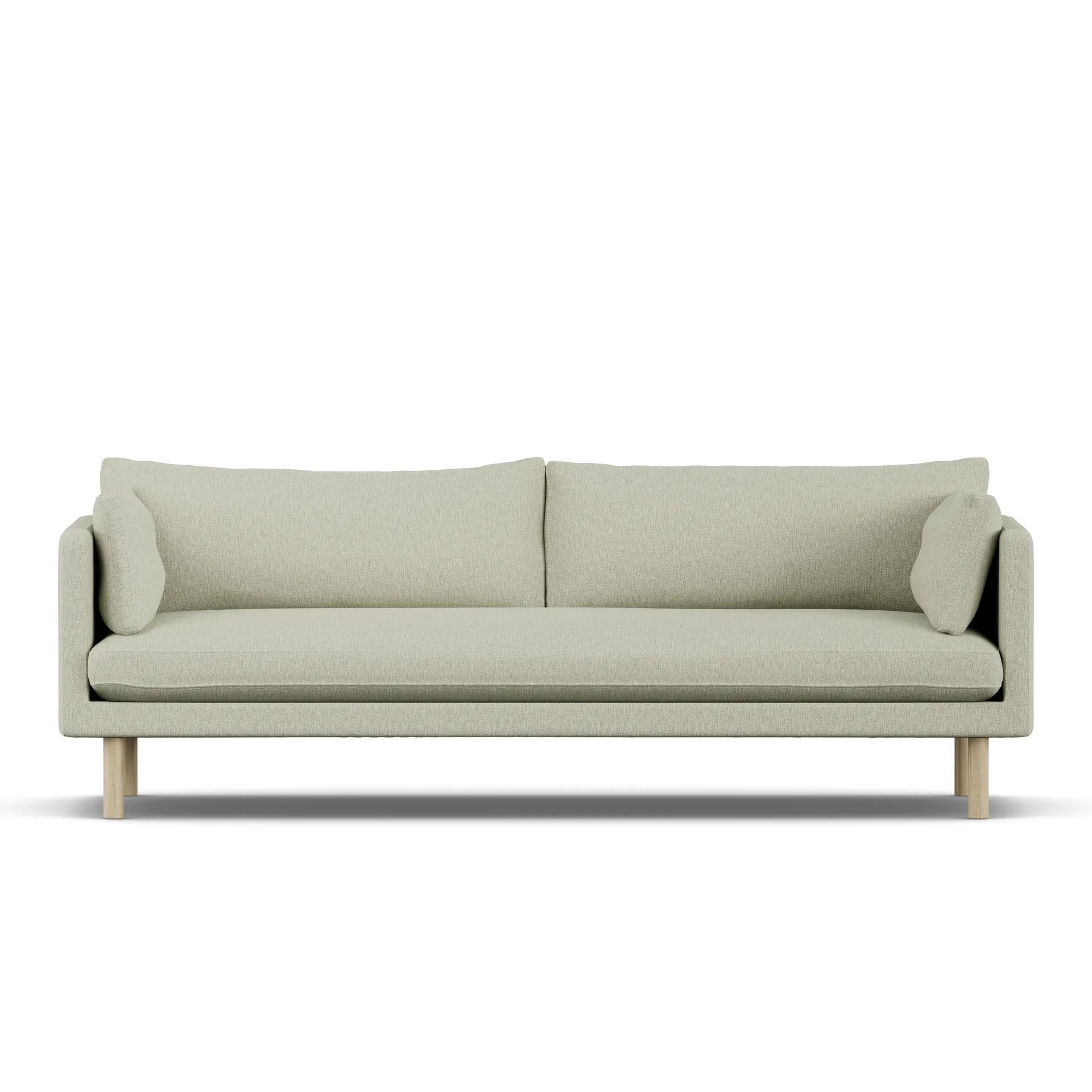 Linnevik soffa, Luiza Beige 3981-vitoljad ek, 4-sits 1898