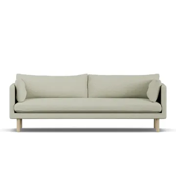 Linnevik soffa - Luiza Beige 3981-vitoljad ek, 4-sits - 1898