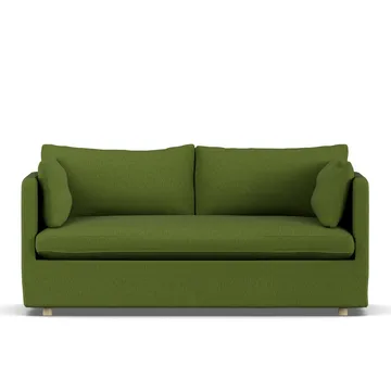 Linnevik soffa - Luiza Green 3975-vitoljad ek, 2-sits, med kappa - 1898