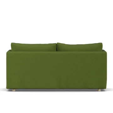 Linnevik soffa - Luiza Green 3975-vitoljad ek, 2-sits, med kappa - 1898