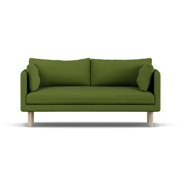 Linnevik soffa - Luiza Green 3975-vitoljad ek, 2-sits, utan kappa - 1898