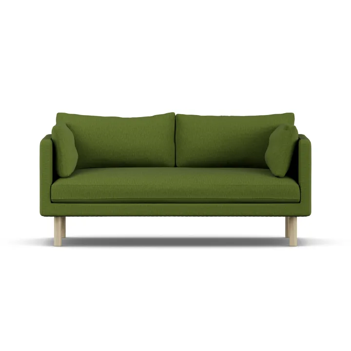Linnevik soffa - Luiza Green 3975-vitoljad ek, 2-sits, utan kappa - 1898