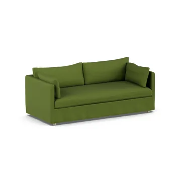 Linnevik soffa - Luiza green 3975-vitoljad ek, 3-sits, med kappa - 1898