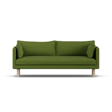 Linnevik soffa - Luiza Green 3975-vitoljad ek, 3-sits, utan kappa - 1898