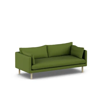 Linnevik soffa - Luiza Green 3975-vitoljad ek, 3-sits - 1898
