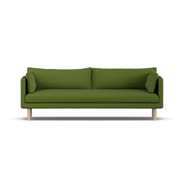 Linnevik soffa - Luiza Green 3975-vitoljad ek, 4-sits - 1898