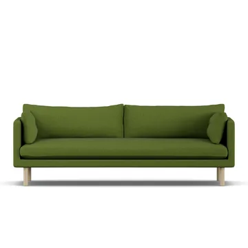 Linnevik soffa - Luiza Green 3975-vitoljad ek, 4-sits - 1898