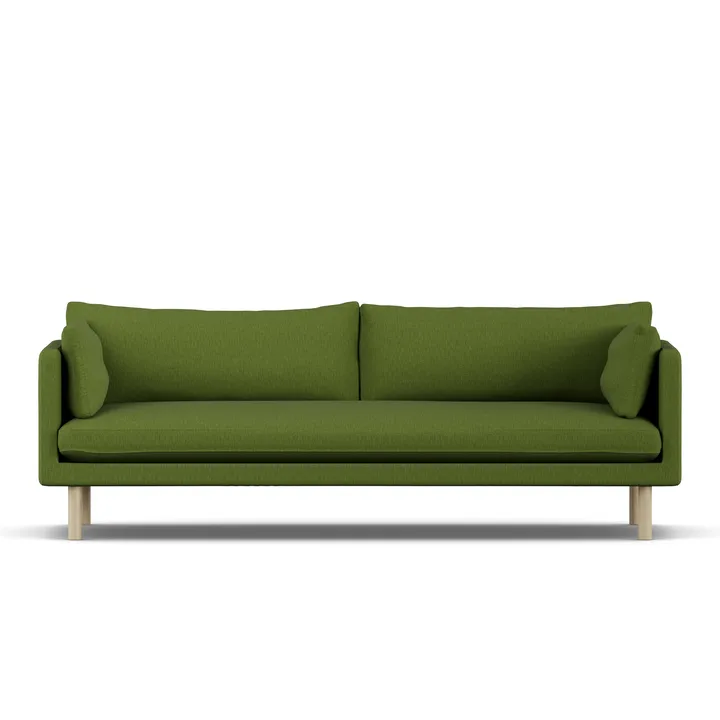 Linnevik soffa - Luiza Green 3975-vitoljad ek, 4-sits - 1898