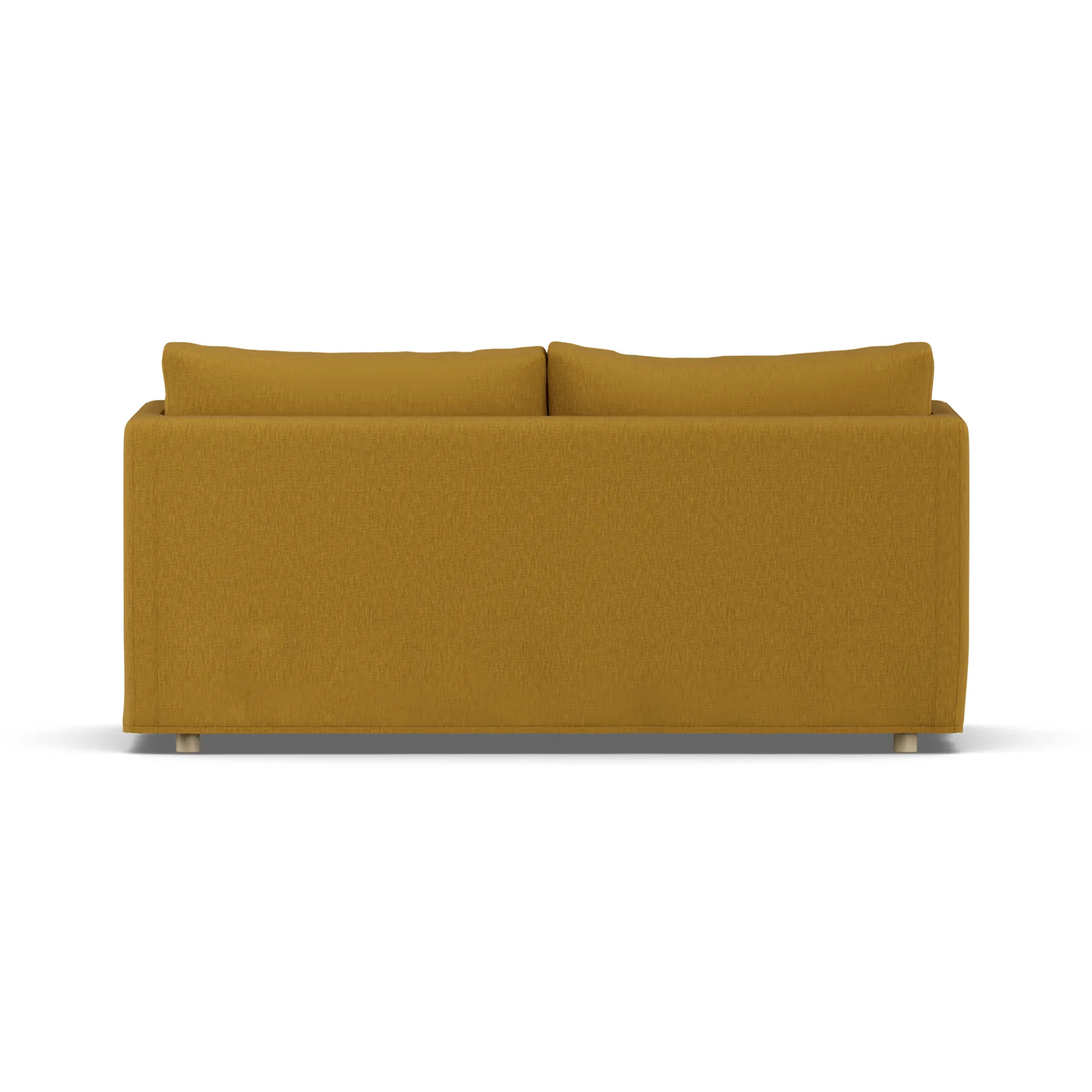 Linnevik soffa, Luiza Mustard 3972-vitoljad ek, 2-sits, med kappa 1898