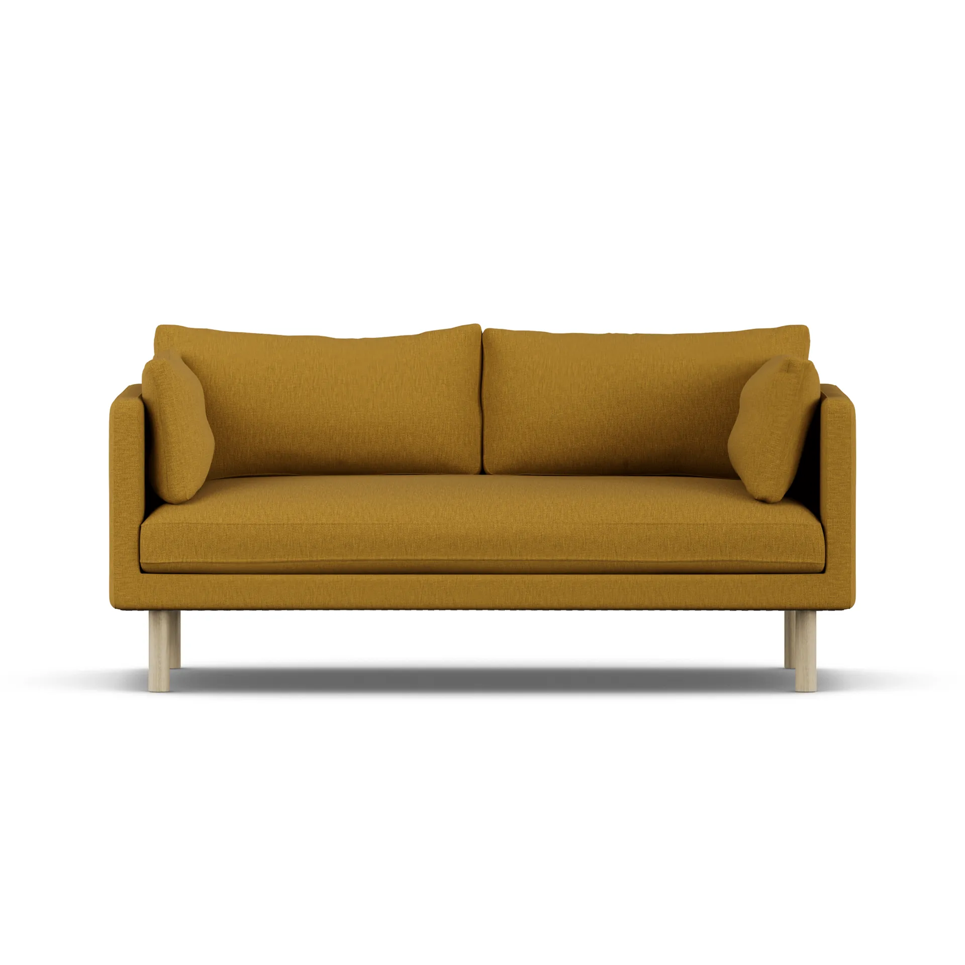 Linnevik soffa, Luiza Mustard 3972-vitoljad ek, 2-sits, utan kappa 1898