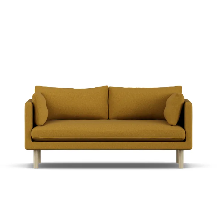 Linnevik soffa - Luiza Mustard 3972-vitoljad ek, 2-sits - 1898