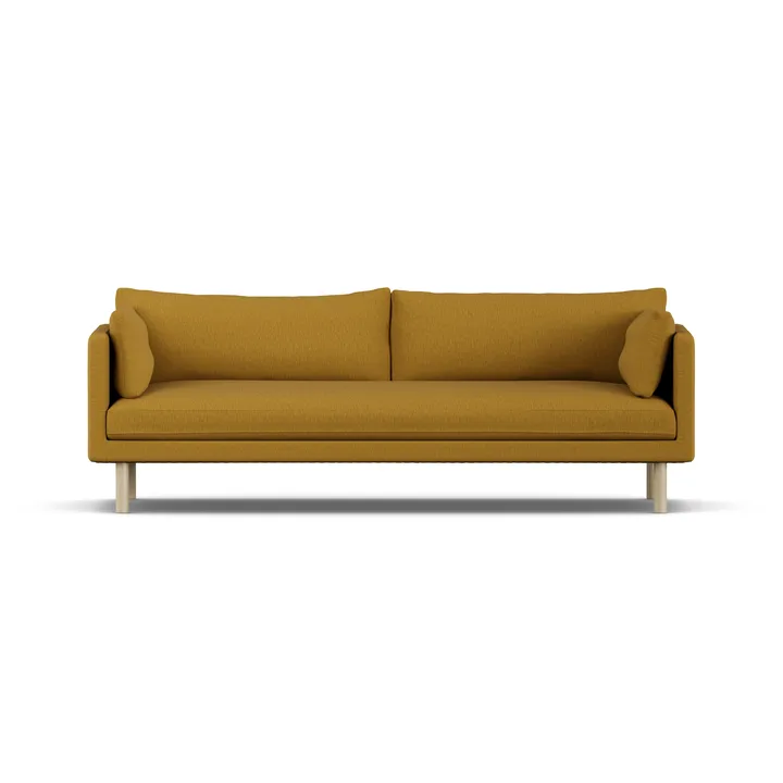 Linnevik soffa - Luiza Mustard 3972-vitoljad ek, 4-sits - 1898