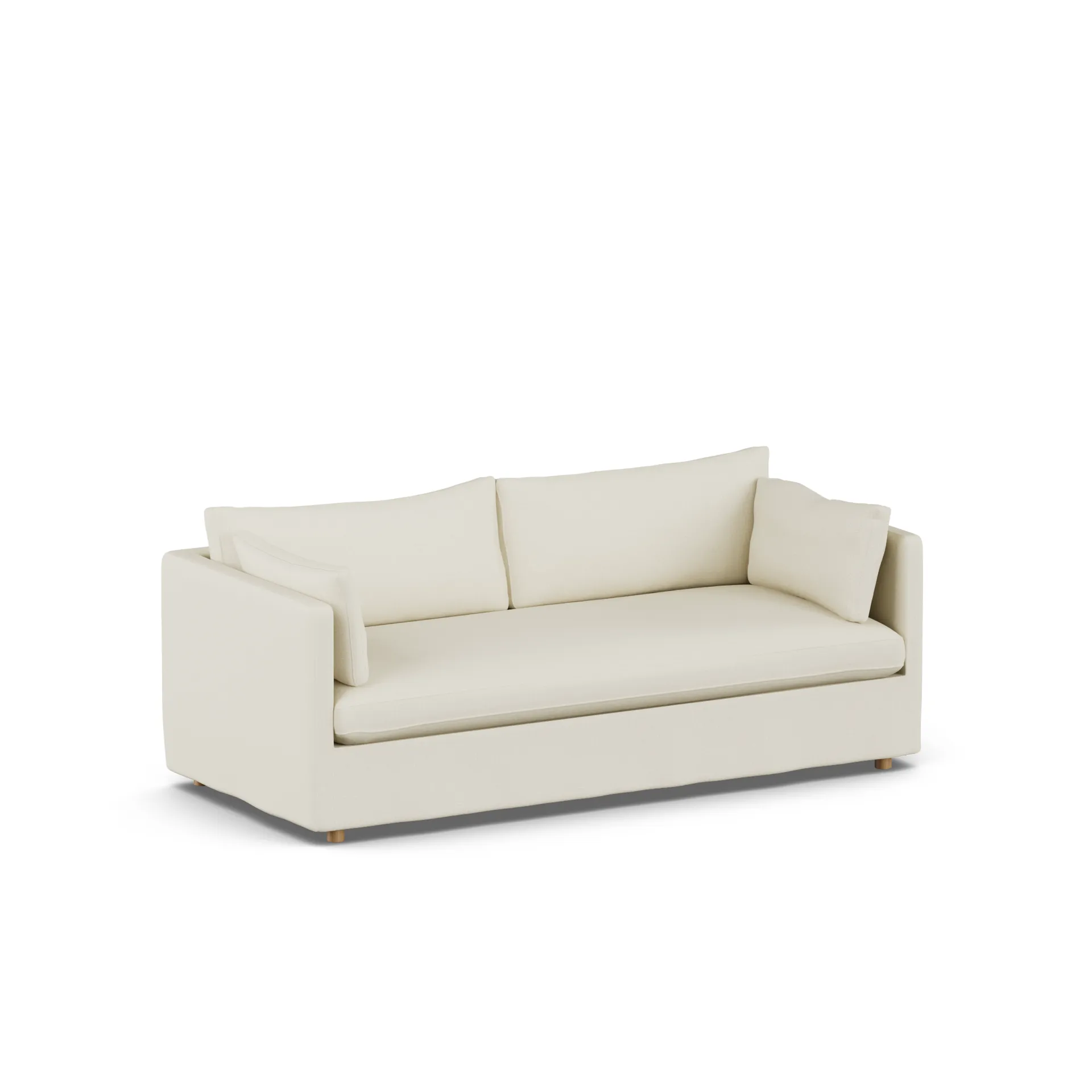 Linnevik soffa, Oslo Nature 1540-vitoljad ek, 3-sits, med kappa 1898