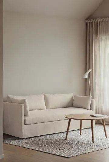 Linnevik soffa - Oslo Nature 1540-vitoljad ek, 3-sits, med kappa - 1898