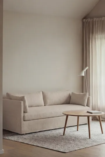 Linnevik soffa - Same Beige 6670-vitoljad ek, 3-sits, med kappa - 1898