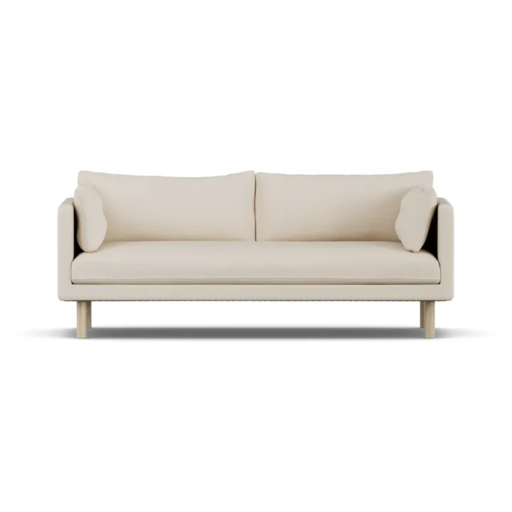 Linnevik soffa - Same Beige 6670-vitoljad ek, 3-sits - 1898