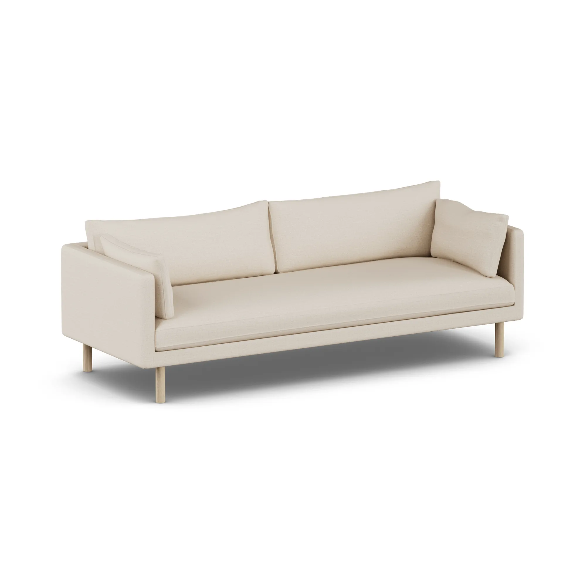Linnevik soffa, Same Beige 6670-vitoljad ek, 4-sits, utan kappa 1898