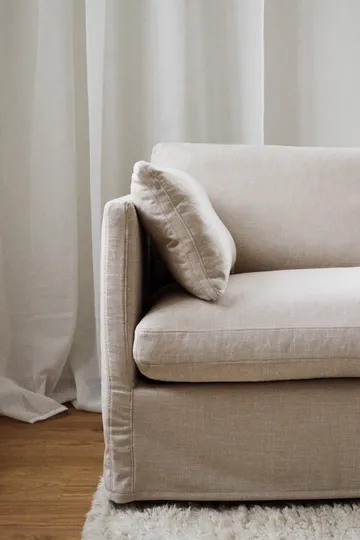 Linnevik soffa - Same Beige 6670-vitoljad ek, 4-sits - 1898