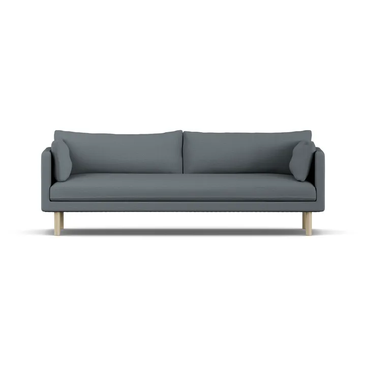 Linnevik soffa - Same Blue 6678-vitoljad ek, 4-sits - 1898