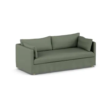 Linnevik soffa - Same Forest 6677-vitoljad ek, 3-sits, med kappa - 1898